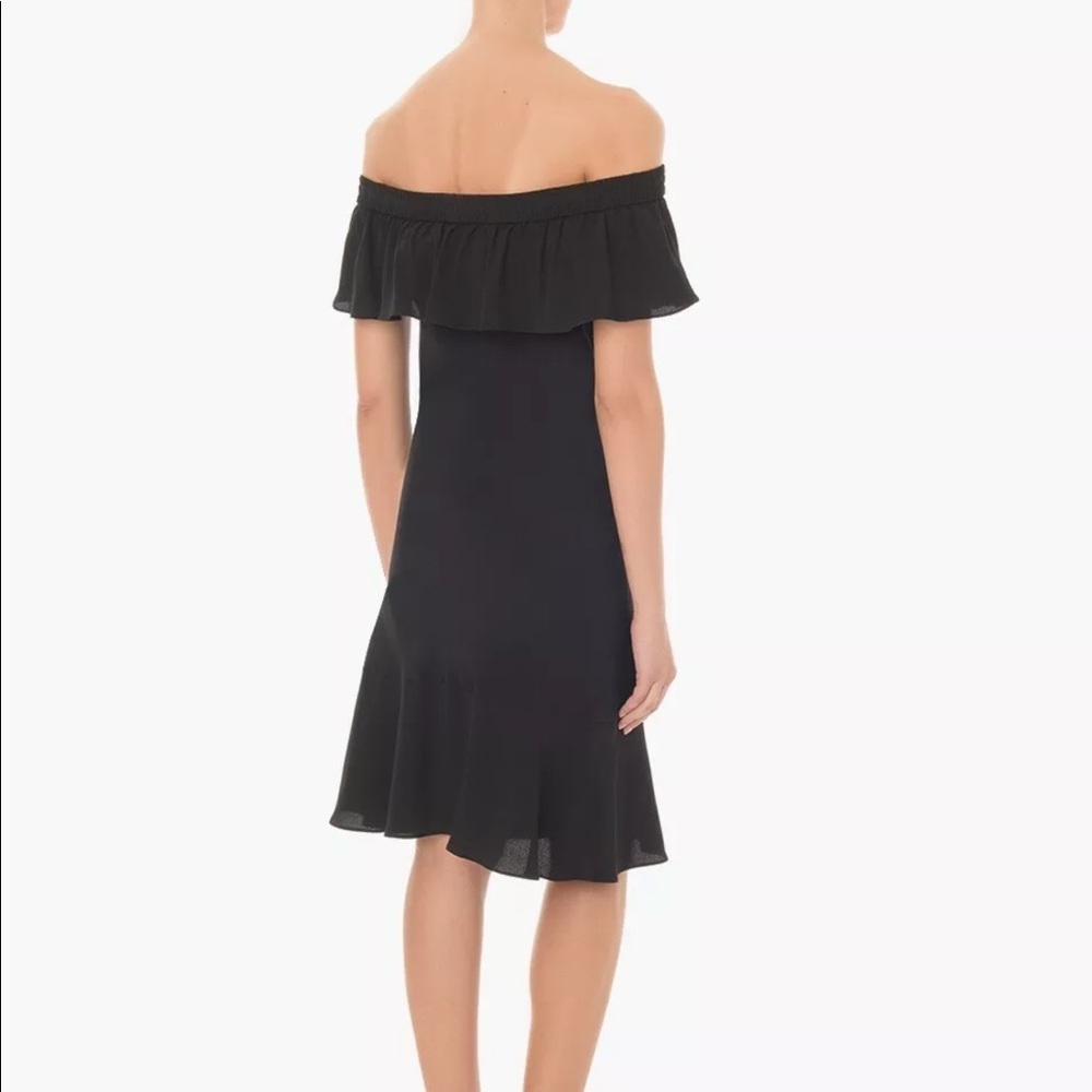 Veronica Beard Black Oleta Off The Shoulder Dress - Picture 2 of 4